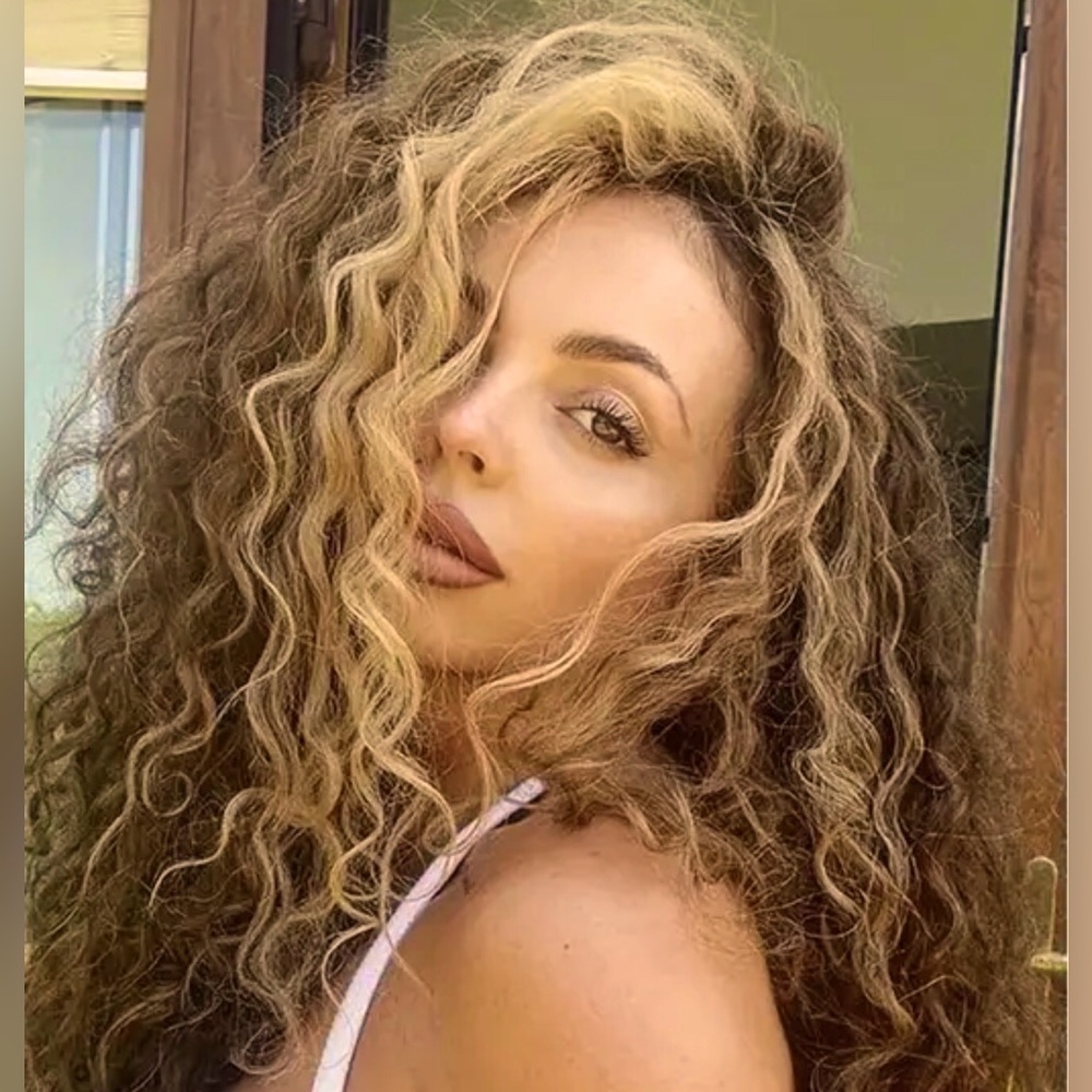Cosplay 28" Long Curly Wave Ombre Brown Blonde Wig